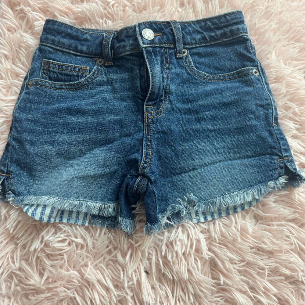 Cat & Jack Blue Jean Shorts with Frayed Hem